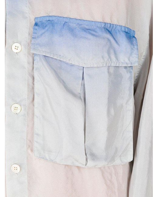Dries Van Noten Blue Collared Long-sleeve Shirt for men