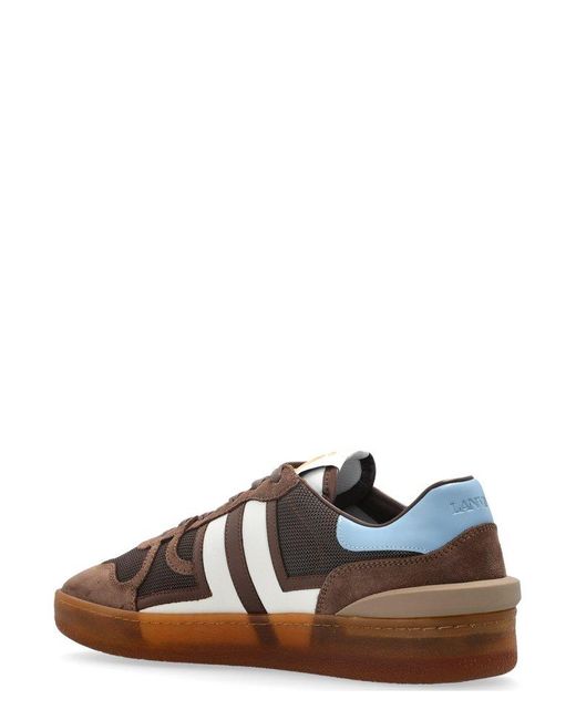 Lanvin Brown Clay Mesh Sneakers for men
