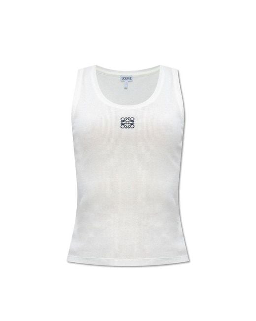 Loewe Top With Logo in White | Lyst