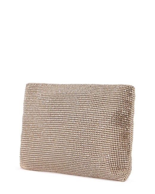 Benedetta Bruzziches Gray Small James Chained Clutch Bag