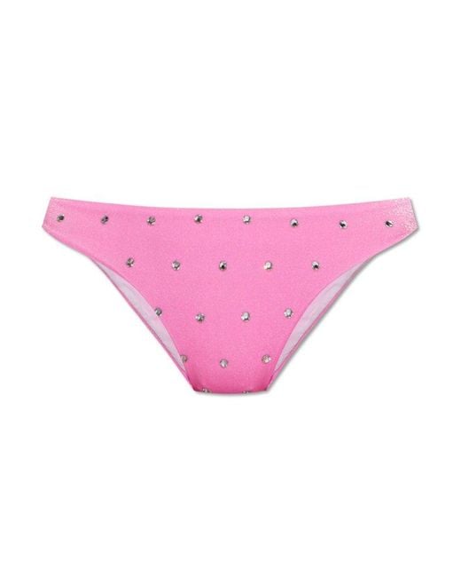 DSquared² Pink Embellished Swimsuit Bottoms