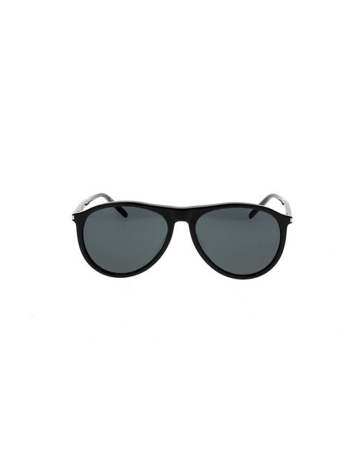 Saint Laurent Black Aviator Frame Sunglasses for men