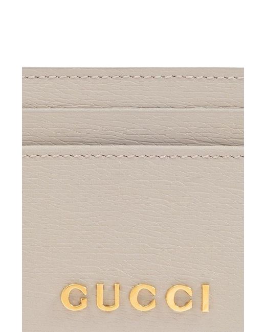 Gucci Natural Card Case With Logo,
