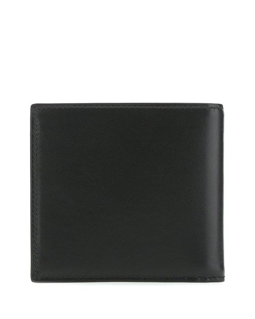 Alexander McQueen Black Logo Printed Bi-fold Wallet for men