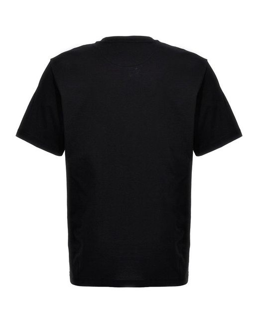 Bally Black Logo Embroidered Crewneck T-shirt for men