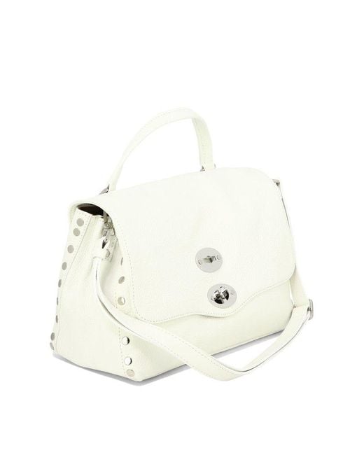 Zanellato White Postina S Daily Foldover Top Handbag