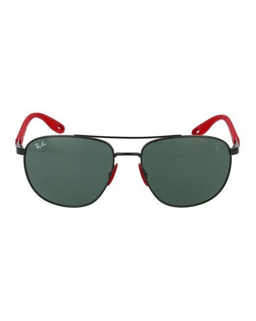 Ray-Ban Green Scuderia Ferrari Collection Square Frame Sunglasses for men