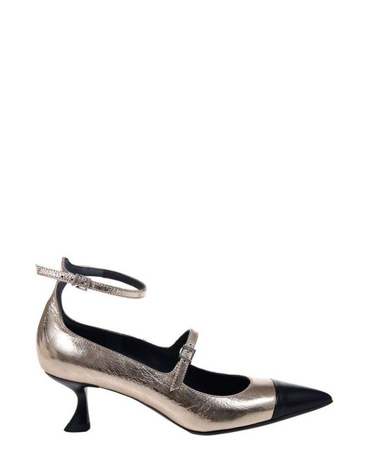 Sergio Levantesi White Cardy5 Strapped Pumps