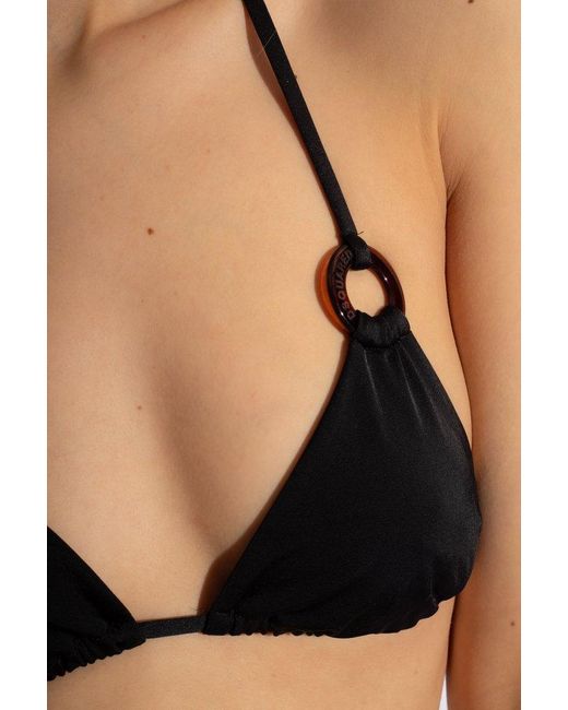 DSquared² Black Ring Detailed Bikini Top