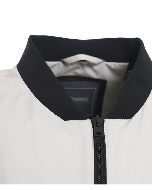 Herno White Zip-up Long-sleeved Bomber Jacket for men