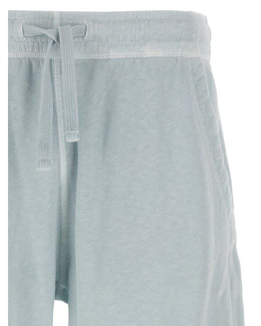 Stone Island Blue Logo Badge Bermuda Shorts for men