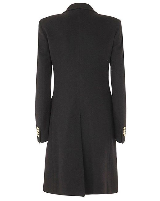 Tagliatore Black Double-breasted Mid-length Coat