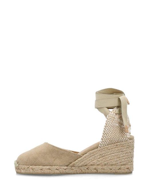 Castaner Natural Carina Ankle Strap Wedge Espadrilles