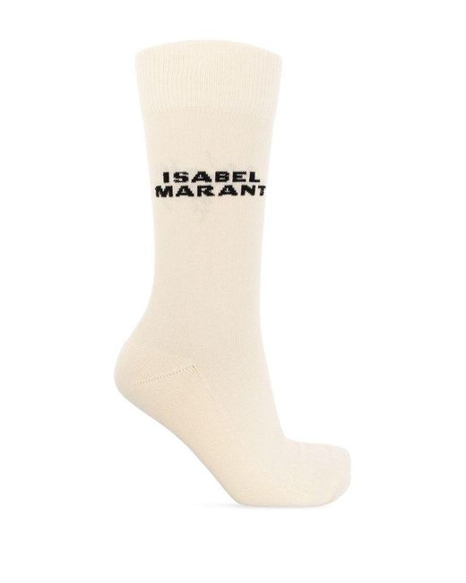 Isabel Marant White 'dawi' Socks
