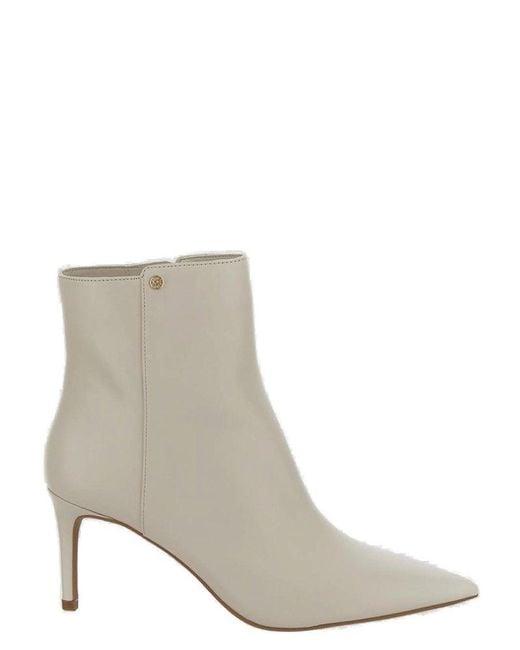 MICHAEL Michael Kors White Alina Ankle Boots