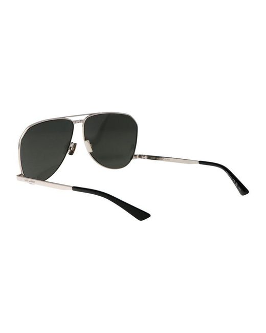 Saint Laurent Green Aviator Sunglasses for men