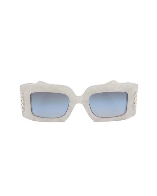 Vivienne Westwood Black Judy Rectangle Frame Sunglasses for men