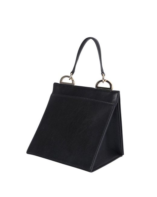 Furla Black Linea Futura Top Handle Shoulder Bag
