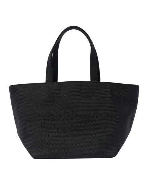Alexander Wang Black Logo Embossed Punch Small Tote Bag
