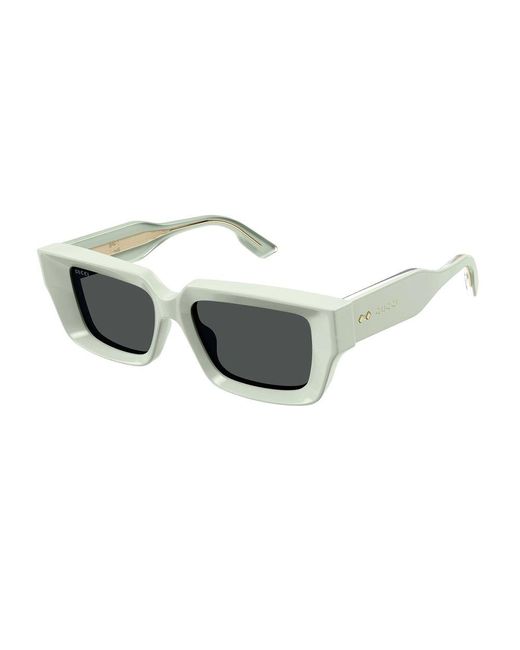 Gucci Green Rectangular Frame Sunglasses