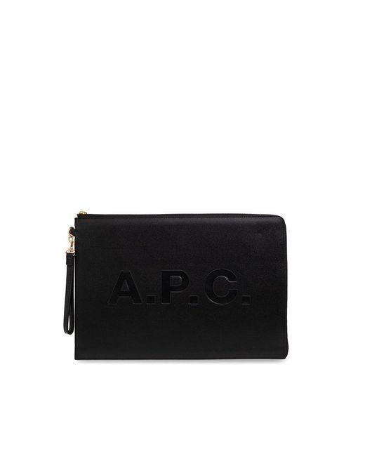 A.P.C. Black Briefcase With Logo