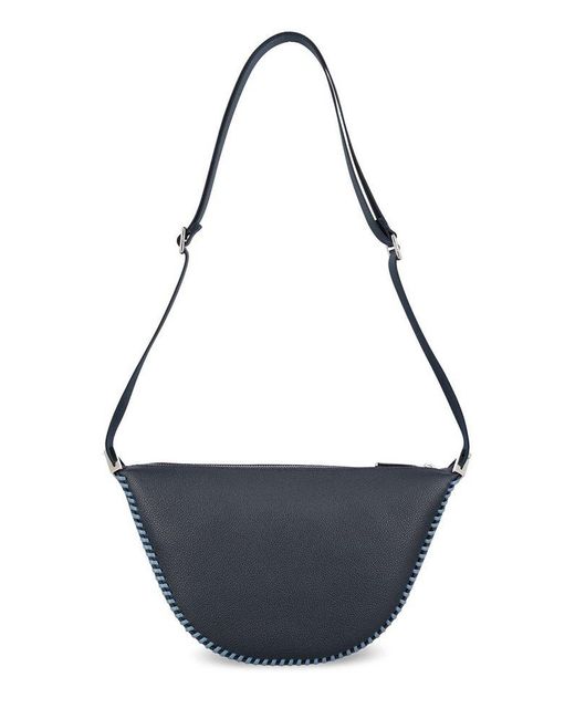 Fendi Blue Melon Zip-Up Small Messenger Bag for men