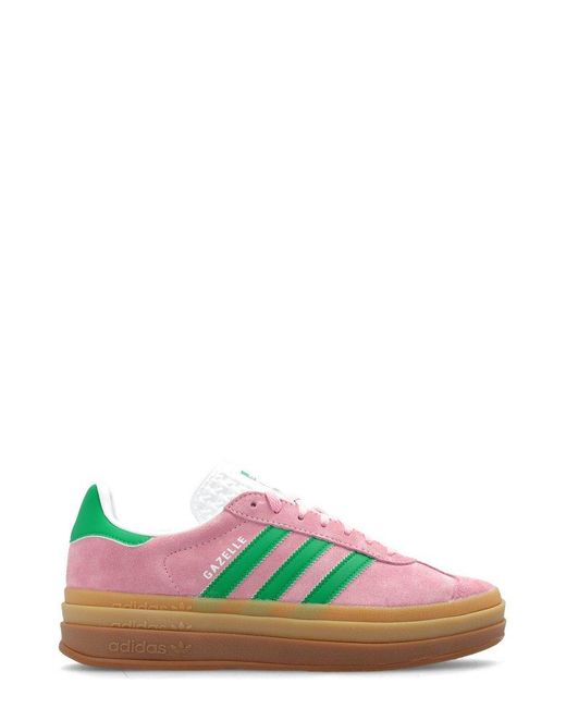 Adidas Originals Green Adidas Original Gazelle Bold Low-Top Sneakers