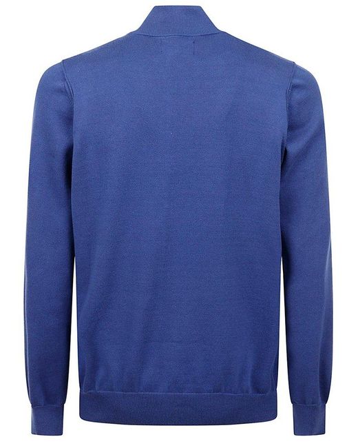 Stone Island Blue Compass Patch Knitted Jumper for men