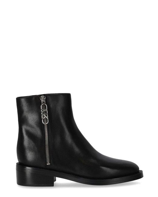 MICHAEL Michael Kors Black Regan Zipped Ankle Boots