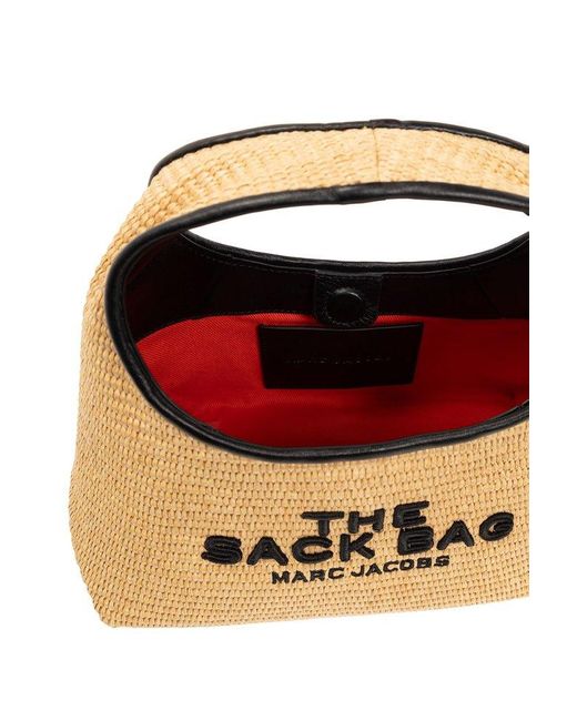 Marc Jacobs Metallic The Woven Logo Embroidered Mini Sack Bag