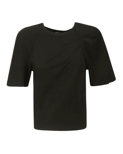 IRO Black 'umae' Draped T-shirt,
