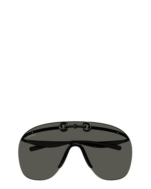 Gucci Black Mask-frame Sunglasses for men