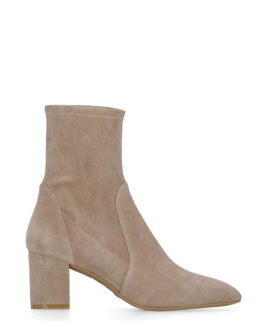 Stuart Weitzman Brown Yuliana Almond Toe Boots