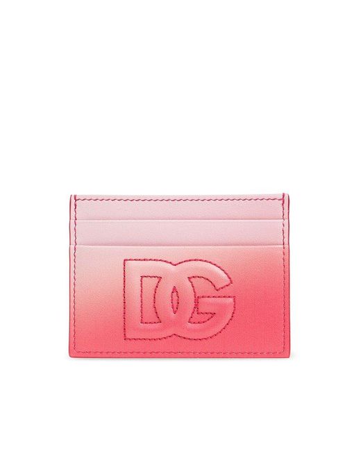 Dolce & Gabbana Pink Card Case With Logo,