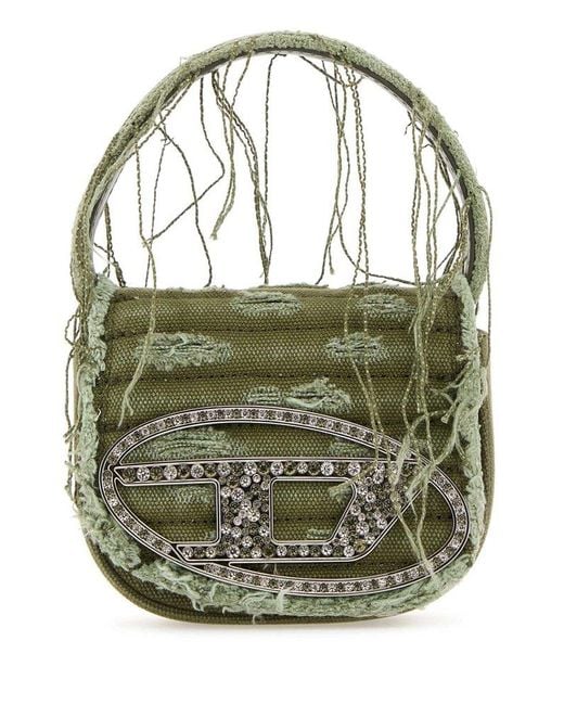 DIESEL Gray 1dr Xs Embellished Distressed Mini Tote Bag