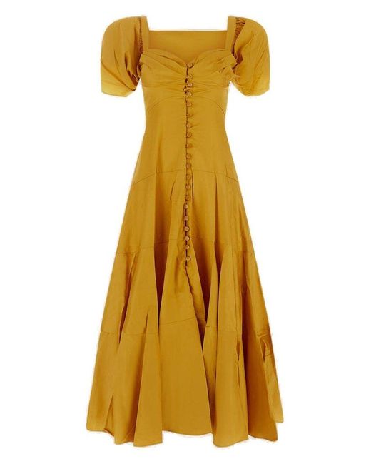 Cult Gaia Yellow Mina Dress