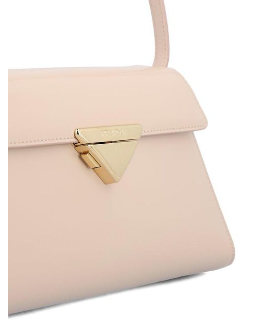 Prada Natural Logo Triangle Medium Handbag