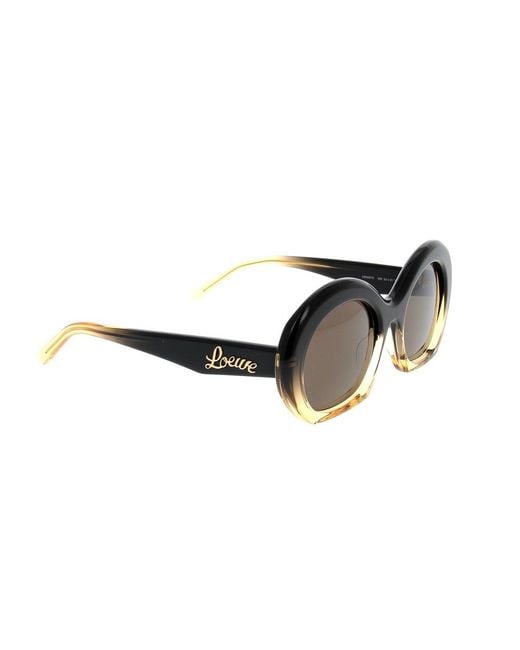 Loewe Black Round Frame Sunglasses