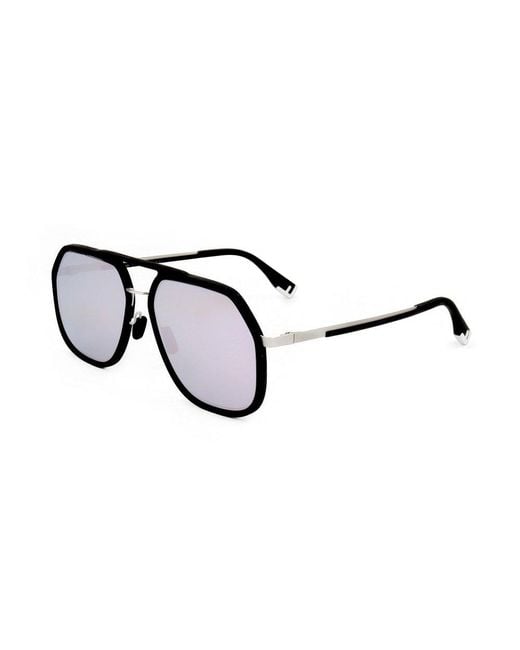 Fendi Black Pilot Frame Sunglasses