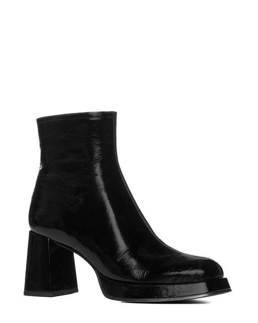 Chie Mihara Black Katrin Square-toe Zipped Boots