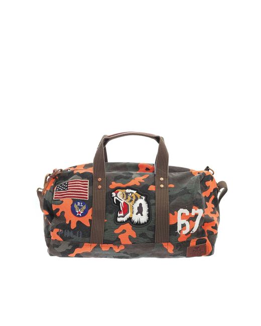 Polo Ralph Lauren Multicolor Tiger Appliqué Duffel Bag for men