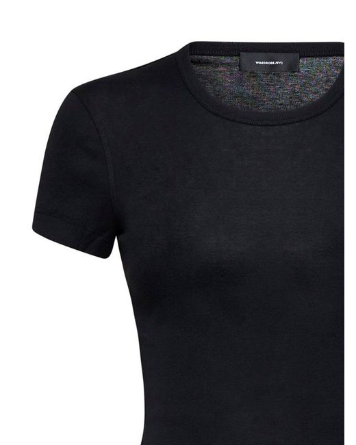 Wardrobe NYC Black Fitted Crew Neck Top