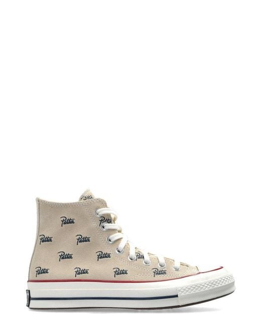 Converse White Patta High-Top Branded Sneakers for men