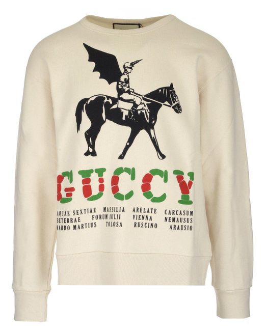 Gucci Multicolor Winged Jockey Sweatshirt for men