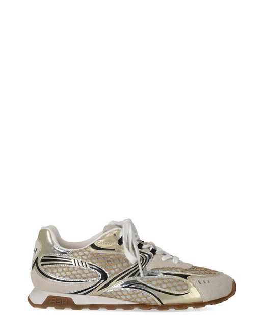 Ash White Kabuki Panelled Lace-Up Sneakers