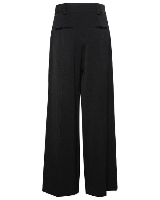 Khaite Black Virgin Wool Blend Tailored Trousers