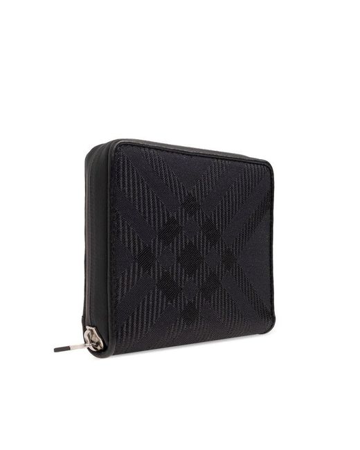 Burberry Black Checked Wallet, for men