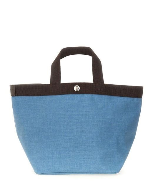 Herve Chapelier Blue Shopping Tote