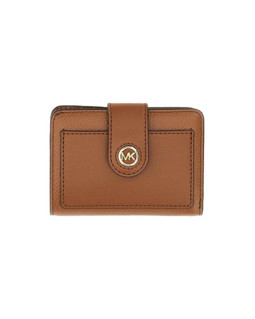 MICHAEL Michael Kors Brown Logo-plaque Zipped Wallet
