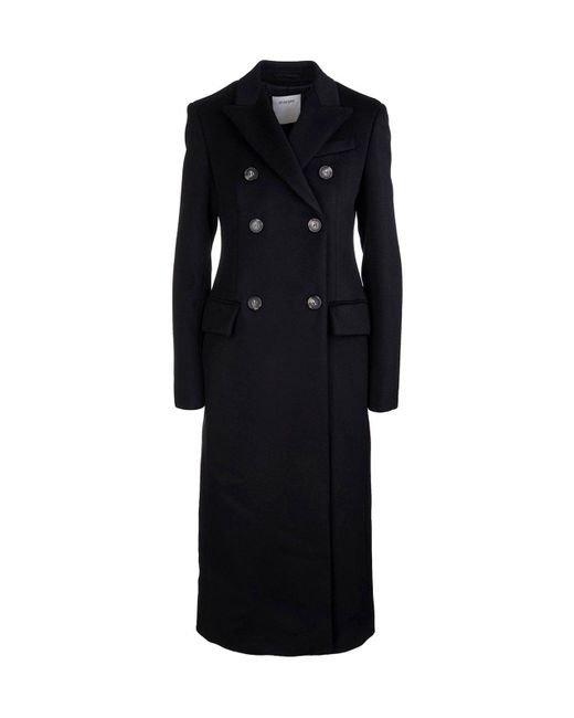 Sportmax Black "mirko" Double-breasted Coat